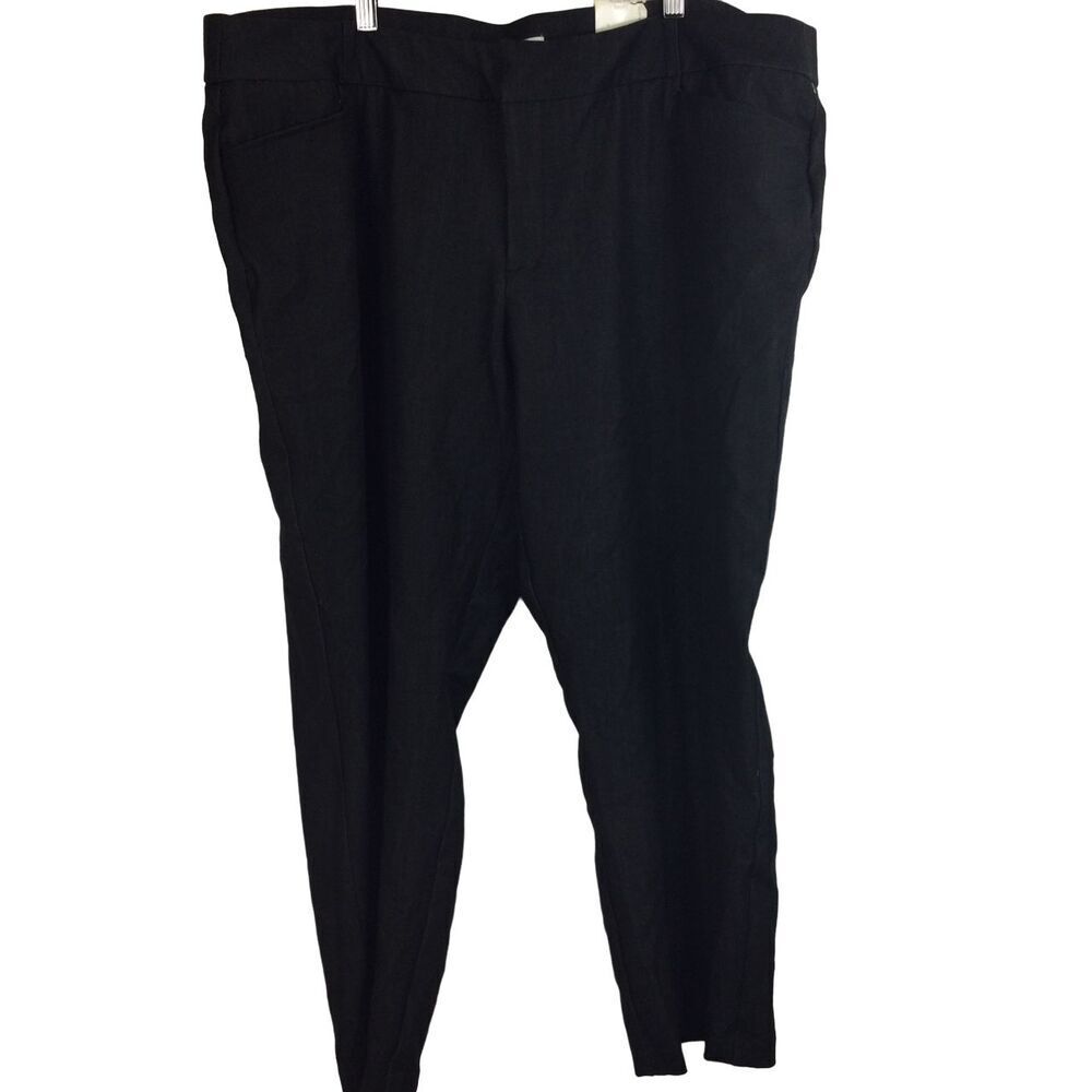 CJ Banks Womens Average City Fit Straight Leg Pants Gray Size 24W Petite NWT
